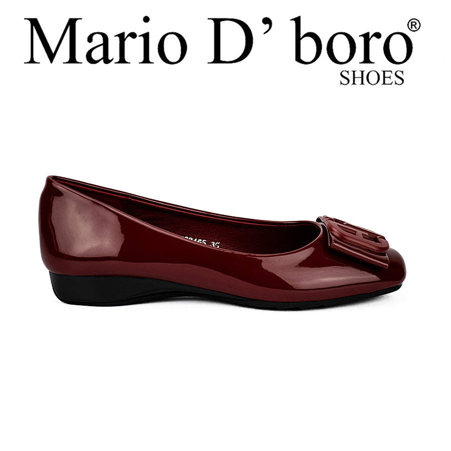 Mario D' Boro Women's Flat Shoes Lw 23465 Black/Maroon