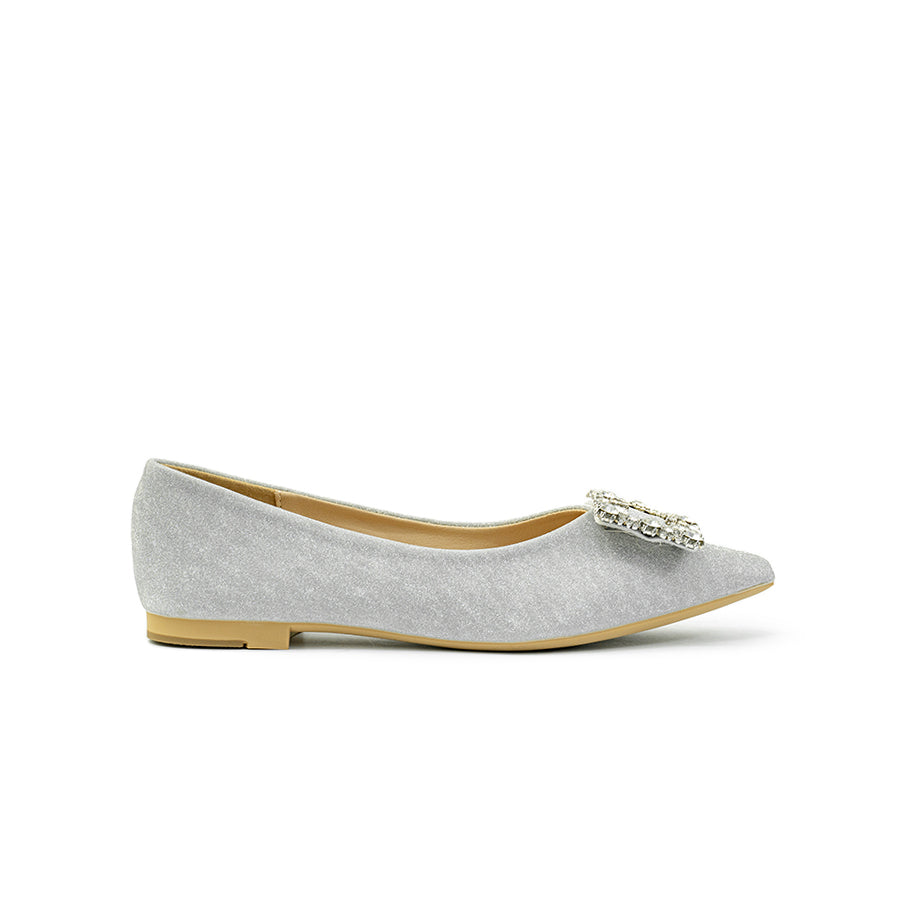 Mario D' boro Women's Ballet Flats LY 29255 Black / Silver C79