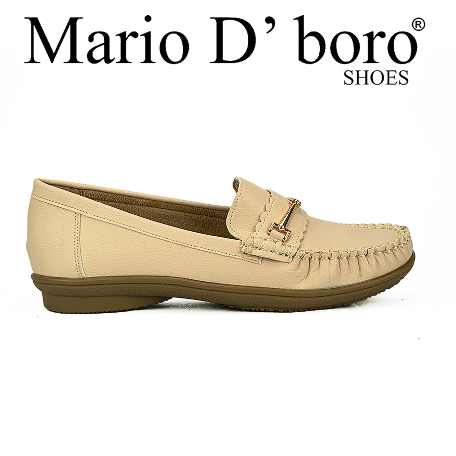 Mario D' Boro Women's Flat Shoes Lv 23031 Black/Bone