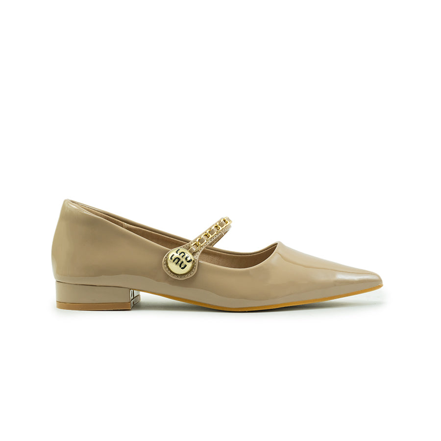 Mario D' boro Women's Ballet Flats LY 29364 - Beige / Black / Maroon C83