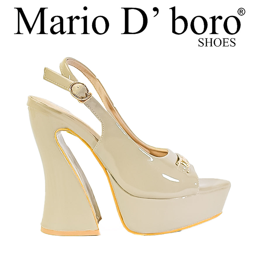 Mario D' Boro Women's Heeled Sandals LX 27008 Old Rose/Taupe C52