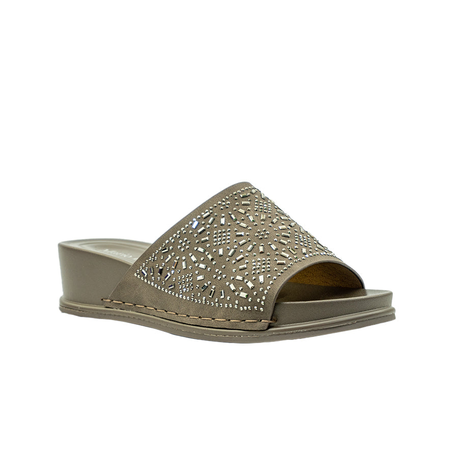 Mario D' Boro Women's Flat Sandals LY 28313 Black/Dark Brown C70