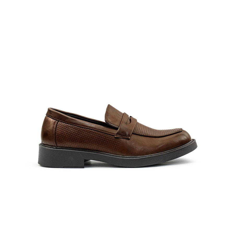 Mario D'boro Men's Formal Slip On MY 26521 - Black / VDark Brown C81 All Seasons Shoes