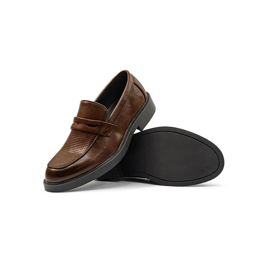 Mario D'boro Men's Formal Slip On MY 26521 - Black / VDark Brown C81 All Seasons Shoes