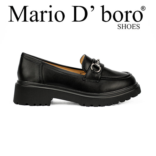 Mario D' Boro Women's Korean Flats Lw 23767 Black C40-C44