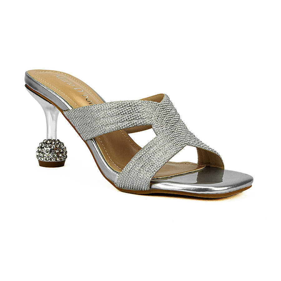 Mario D' Boro Women's Evening Sandals Lw 25828 Gold/Silver C44
