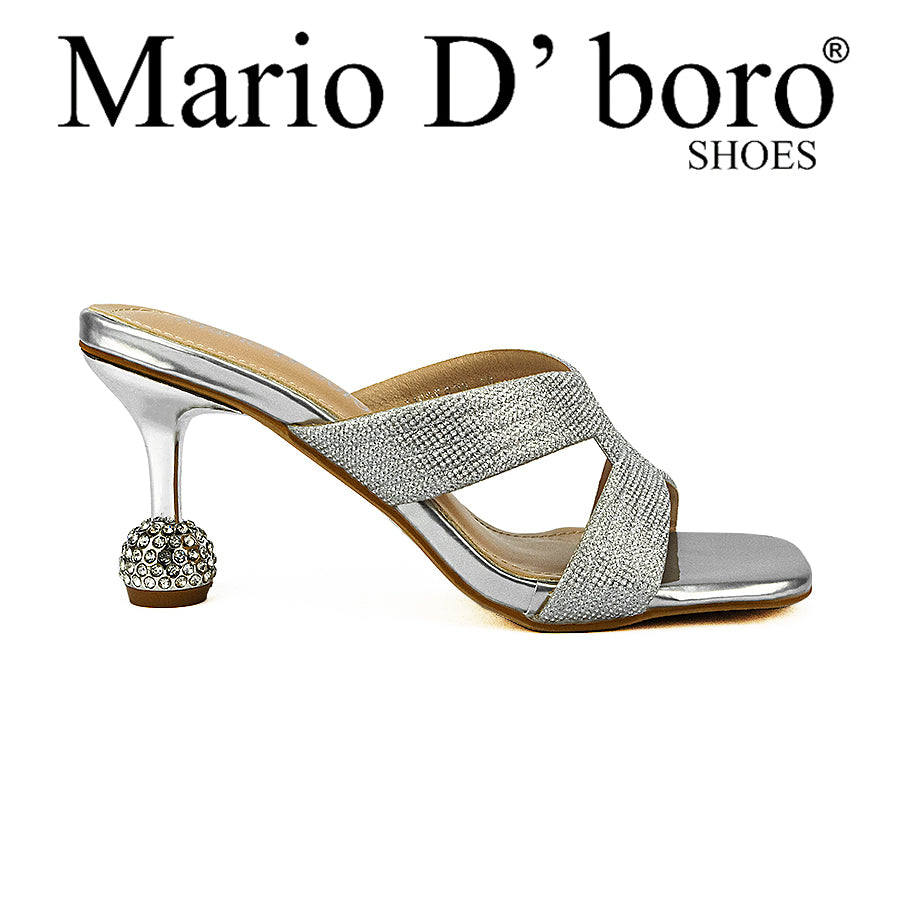 Mario D' Boro Women's Evening Sandals Lw 25828 Gold/Silver C44