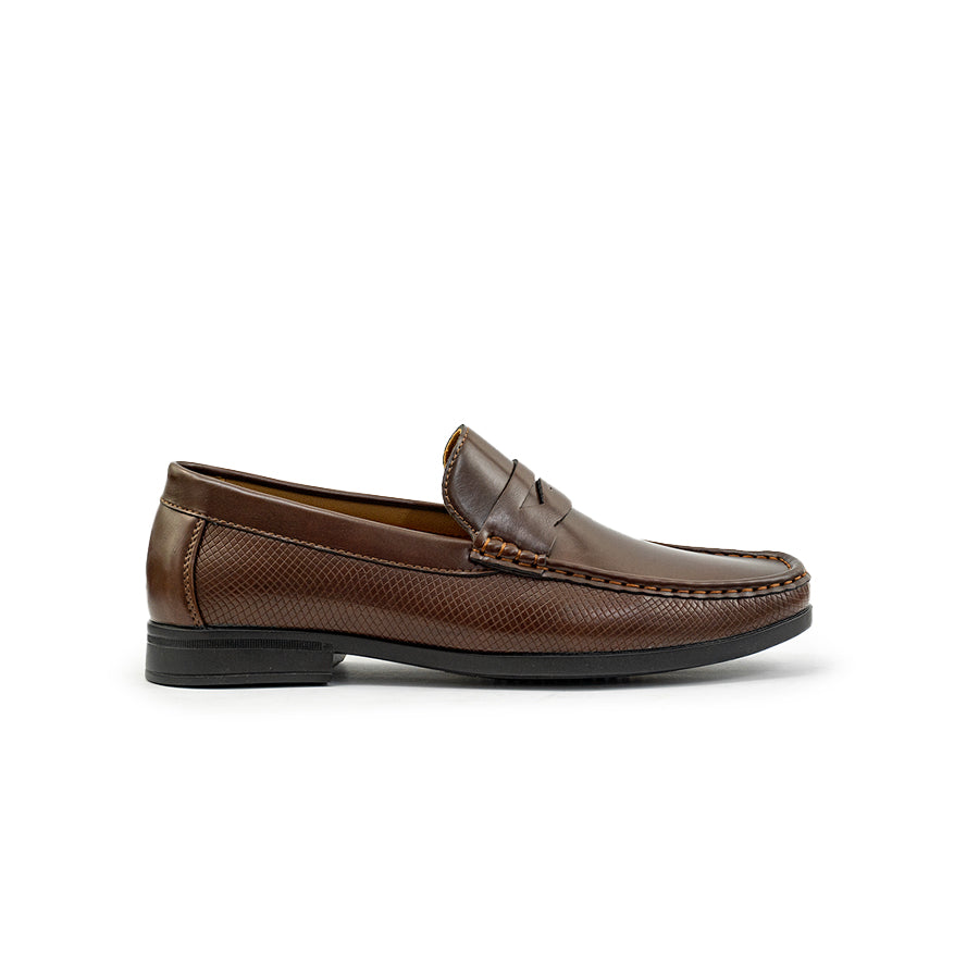 Mario D' Boro Men's Formal Slip On MY 26336 - Black / Dark Brown C85