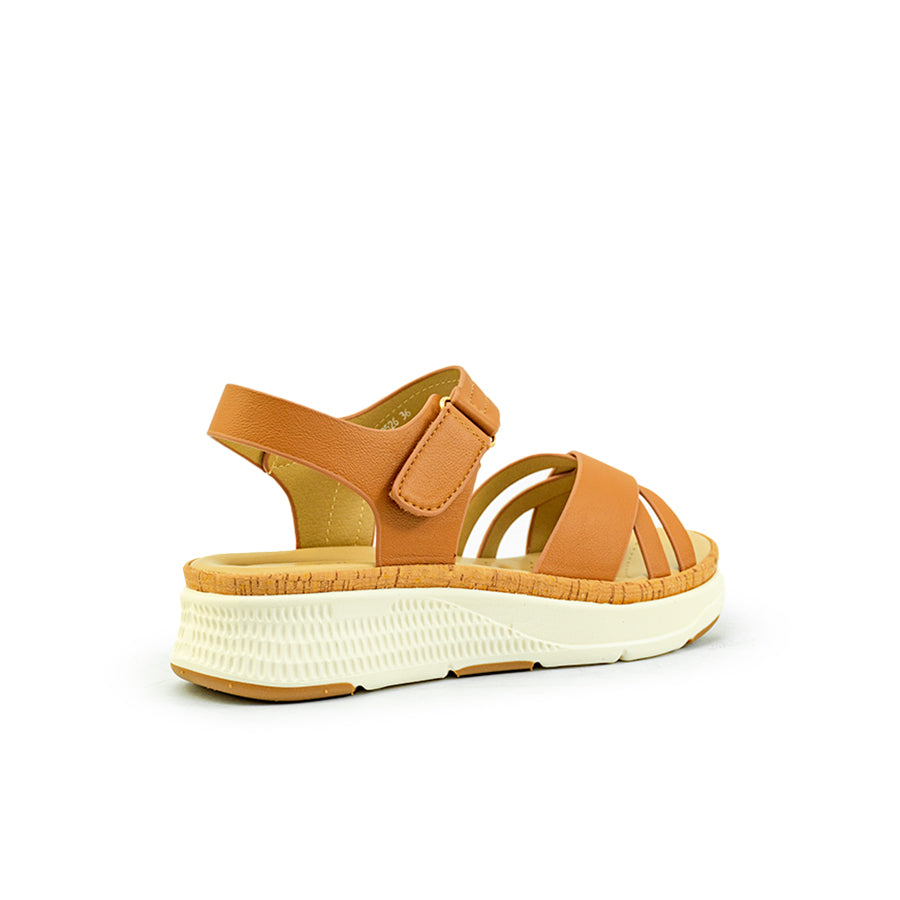 Mario D' boro Women's Flat Sandals LY 29526 - Light Beige / Tan C89