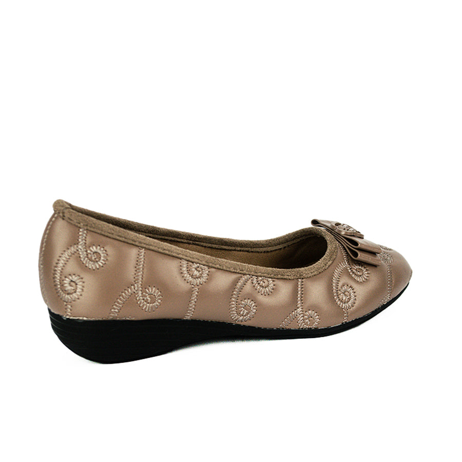 Mario D' Boro Women's Ballet Flats LX 26287 Navy Blue/Taupe C49