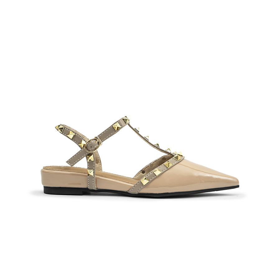 Women's Flat Sandals LY 28828 Beige/Black C74