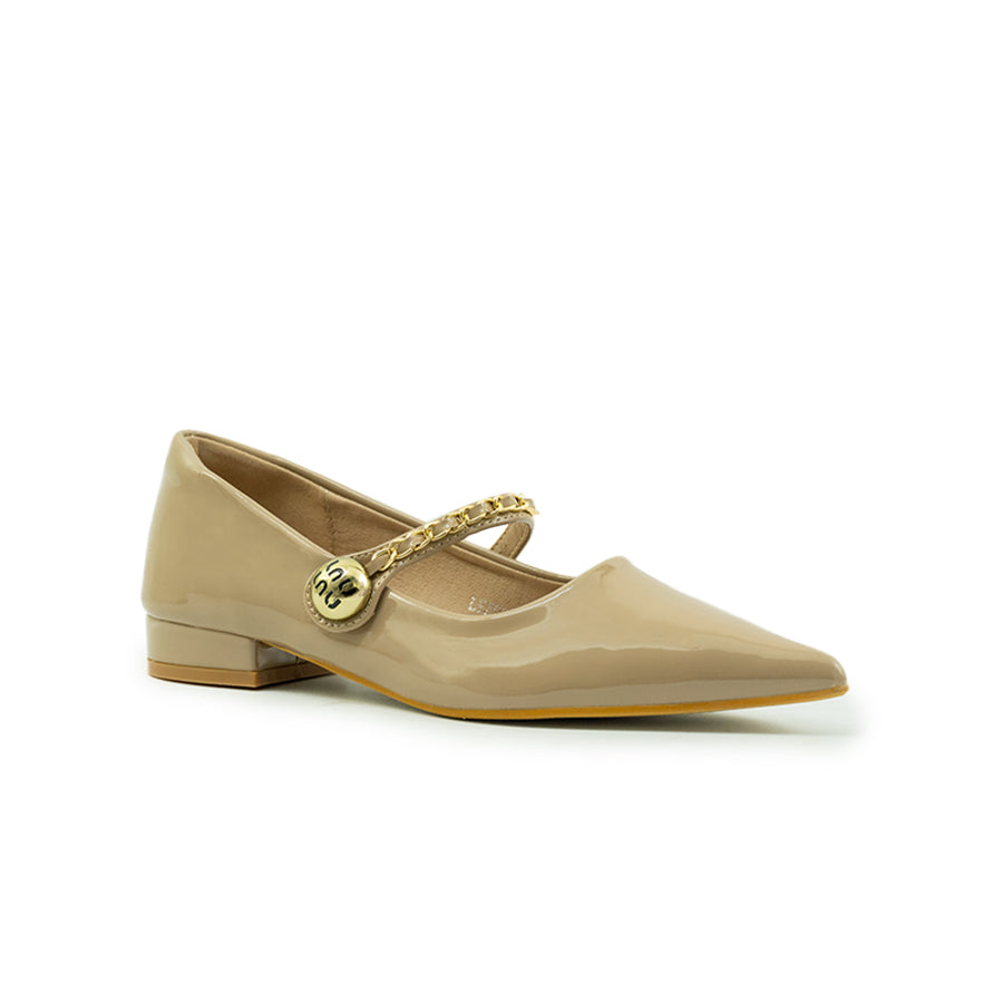 Mario D' boro Women's Ballet Flats LY 29364 - Beige / Black / Maroon C83
