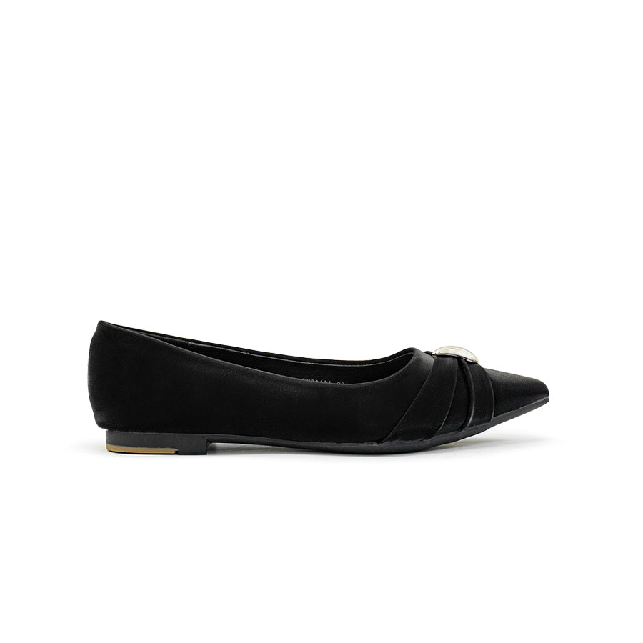 Mario D' boro Women's Ballet Flats LY 29434 - Black / Brown C86