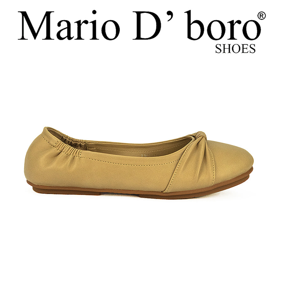 Mario D' Boro Women's Flats LW 23839 Beige/Black