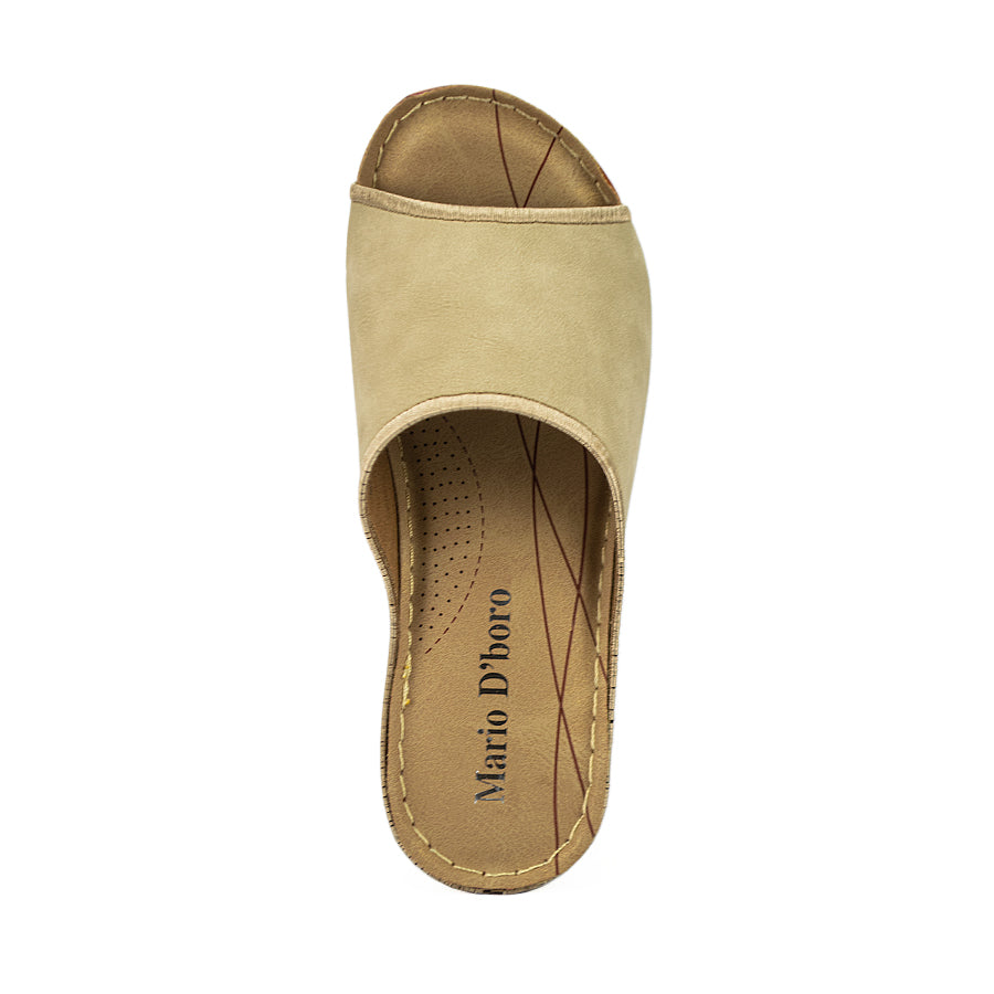 Mario D' Boro Women's Wedge Sandals Lw 22410 Black/Taupe