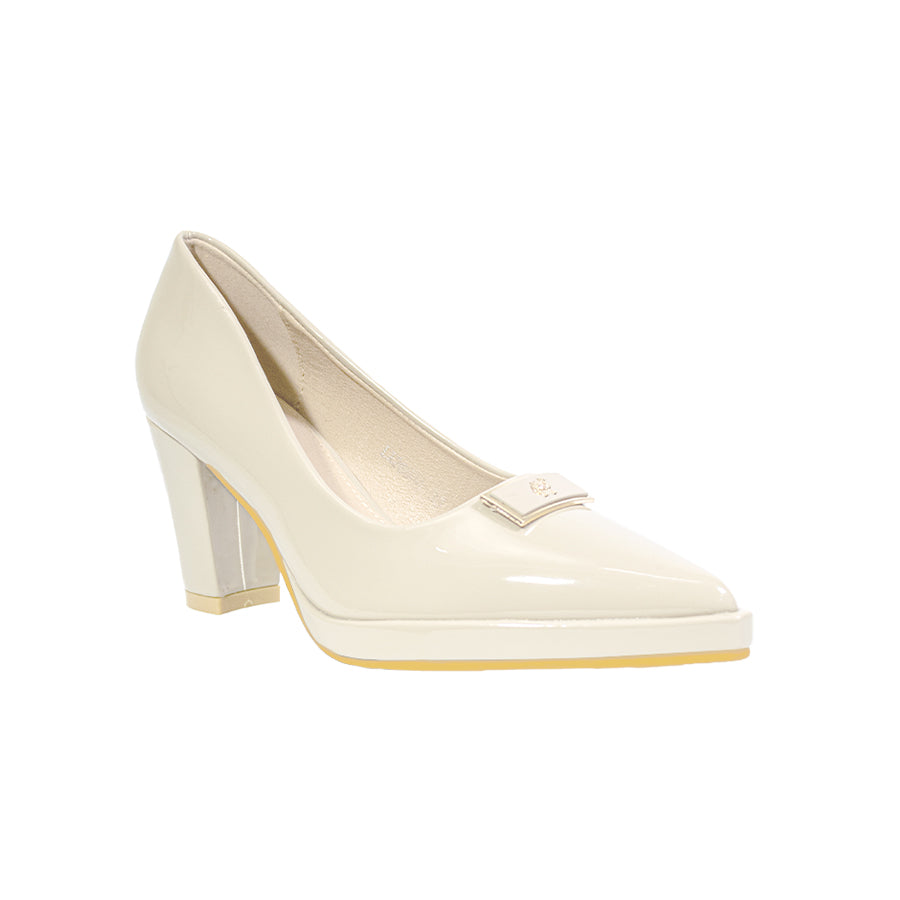 Mario D' Boro Women's Office Pumps LY 26844 Black/Bone C67