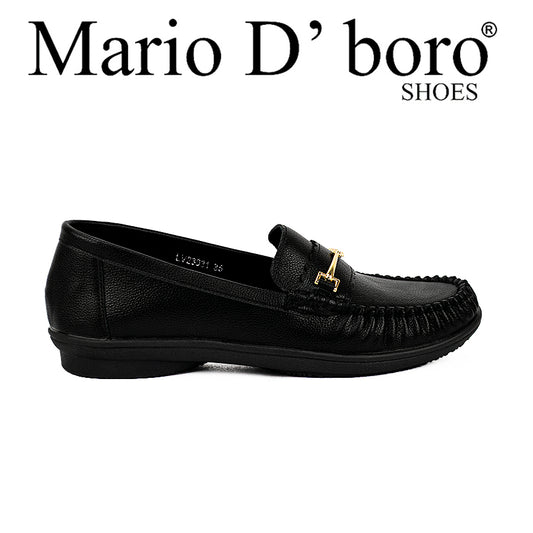 Mario D' Boro Women's Flat Shoes Lv 23031 Black/Bone