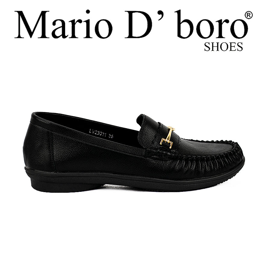 Mario D' Boro Women's Flat Shoes Lv 23031 Black/Bone