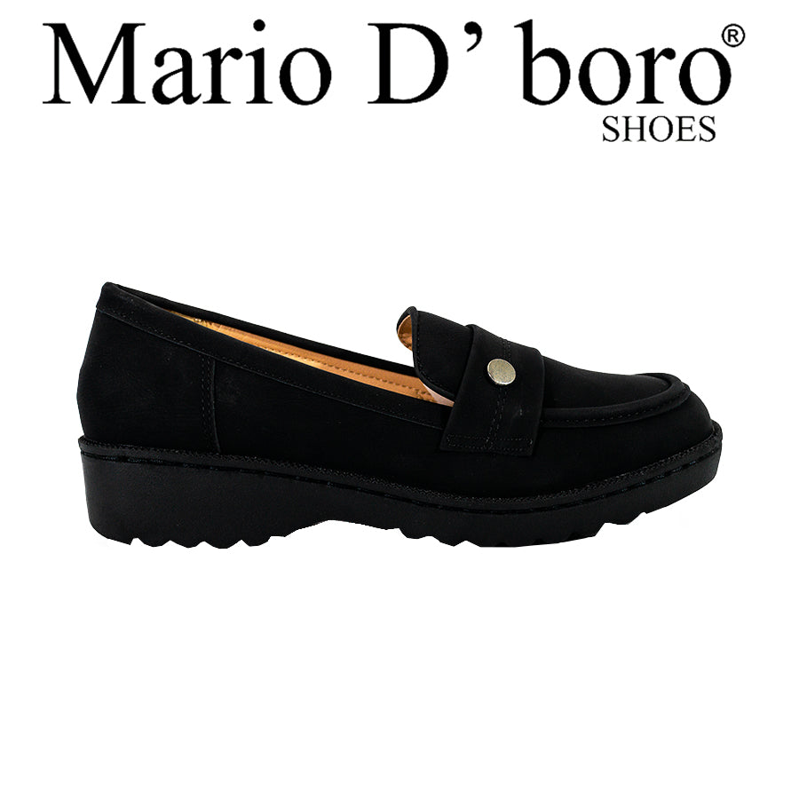 Mario D' Boro Women's SSHS Flats LX 27681 Black C58
