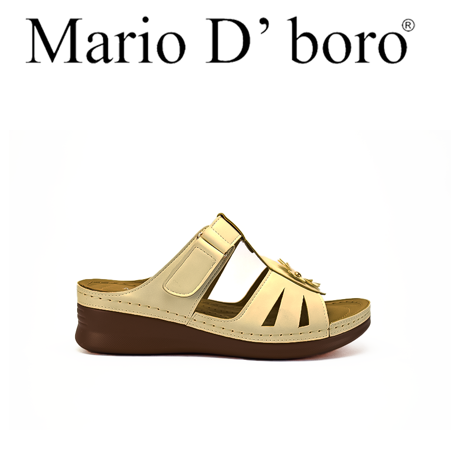 Mario D' Boro Women's Wedge Sandals LX 26826 Beige/Off White C51
