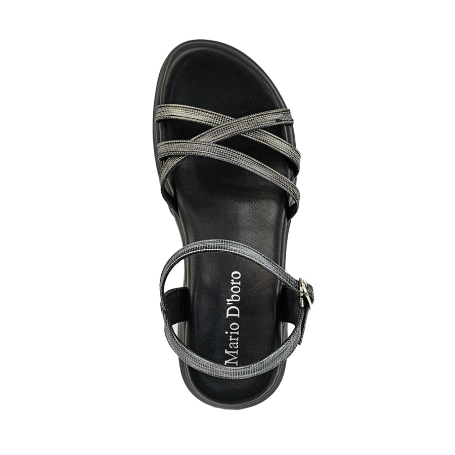 Mario D' boro Women's Heeled Sandals LY 28210 - White / Black C89