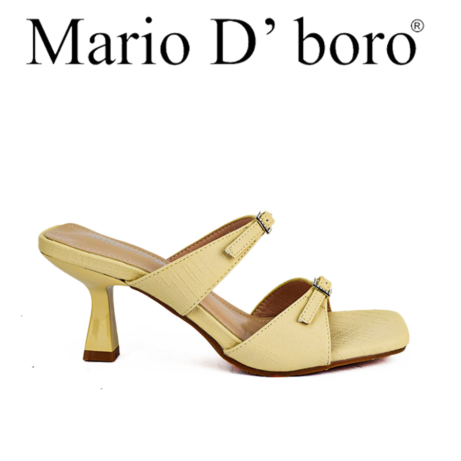 Mario D' Boro Women's Heeled Sandals LX 26453 Black/Bone C49