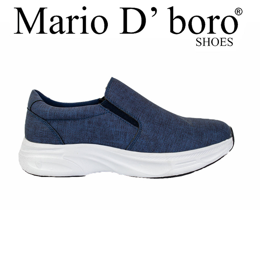 Mario D' Boro Men's Casual Loafers MX 25756 Black/Blue C62