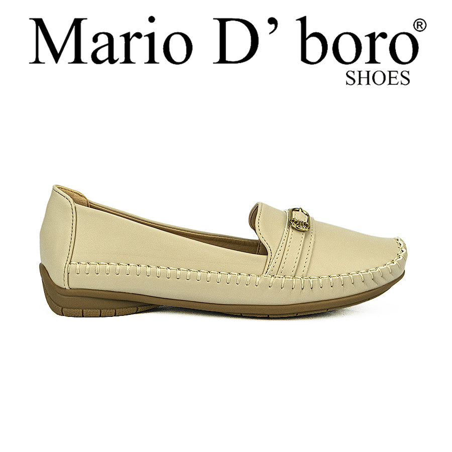 Mario D'Boro Women's Ballet Flats Lw 25810 Black/Bone C44