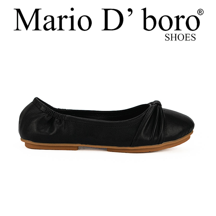 Mario D' Boro Women's Flats LW 23839 Beige/Black