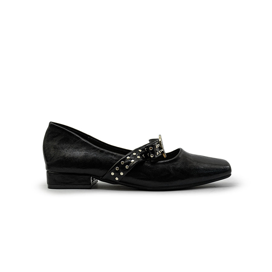 Mario D' boro Women's Ballet Flats LY 29564 - Black / Off White C86