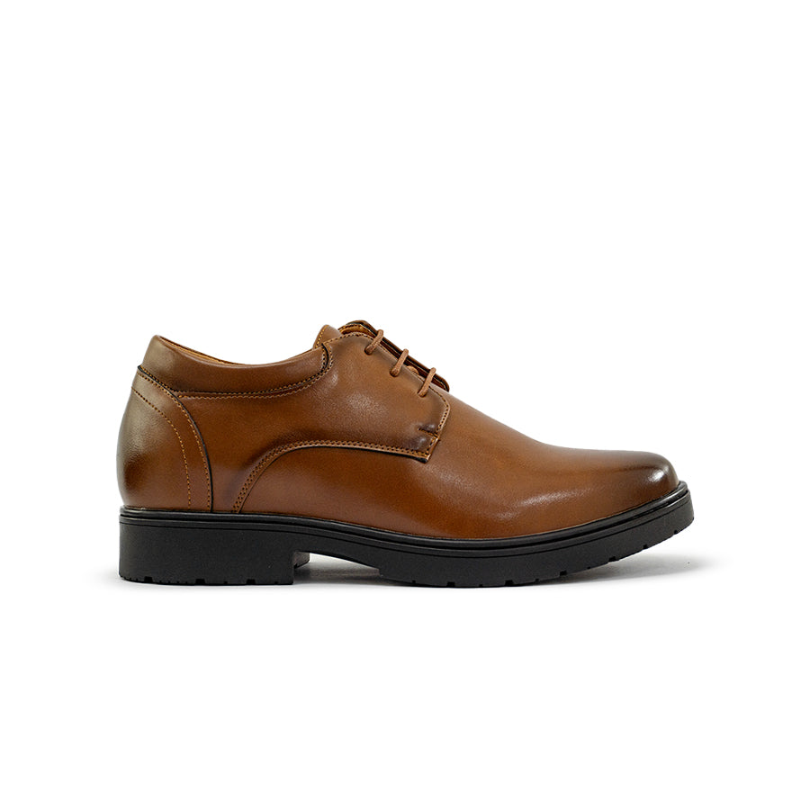 Mario D' boro Men's Formal MZ 27082 C95 Black / Brown leather dress shoe with lace-up design and rubber sole. Suitable for formal occasions.