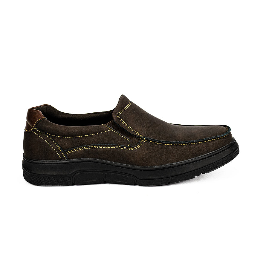 Mario D' Boro Men's Formal Slip On Mw 24403 Black/Dark Brown C43