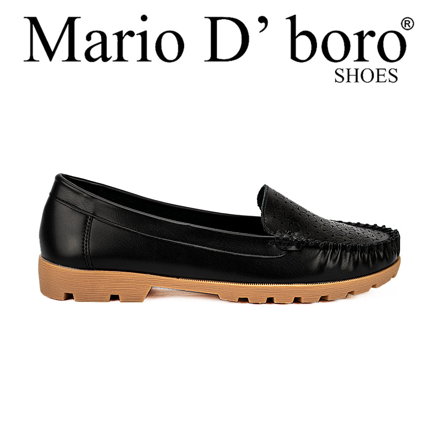 Mario D' Boro Women's Flat Shoes Lw 22008 Black/Gray