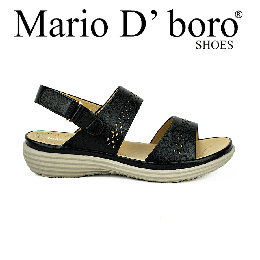 Mario D' Boro Women's Sandals Lv 22020 Black/Light Gray