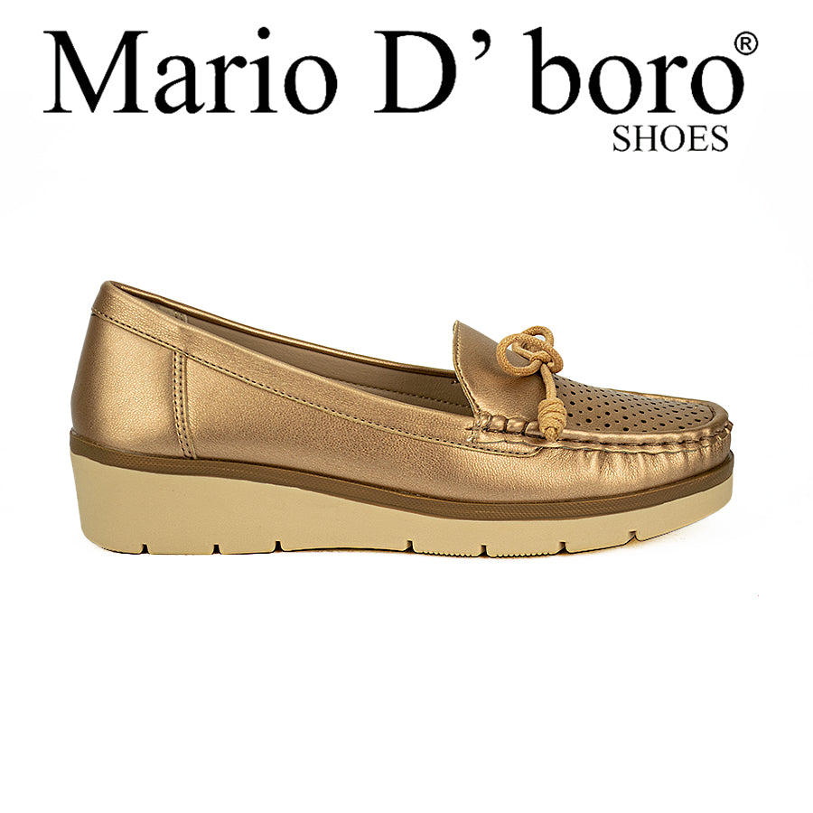 Mario D' Boro Women's Flat Shoes Lw 23302 Black/Rose Gold