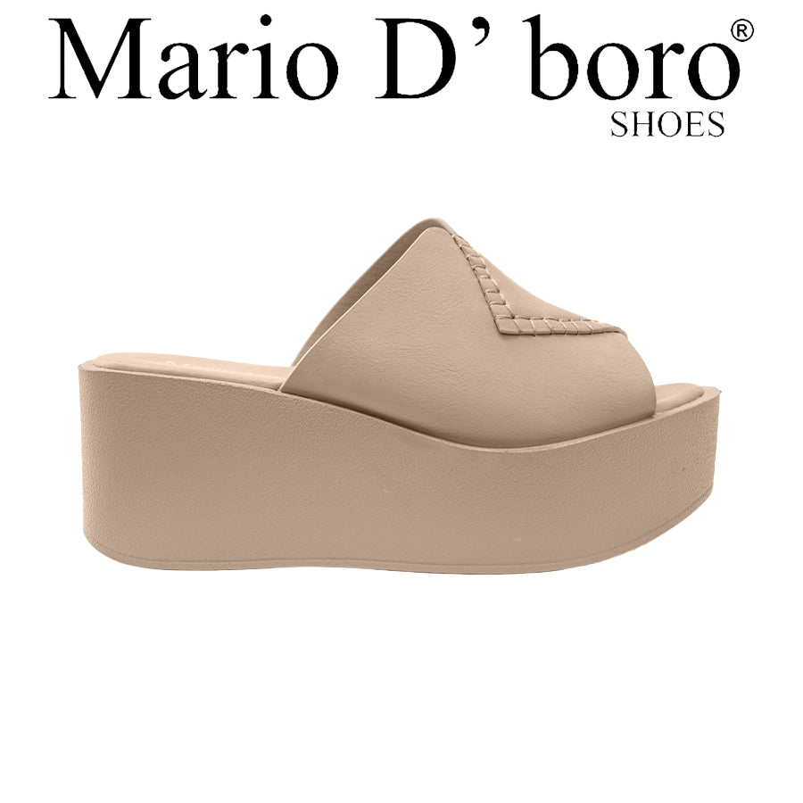 Women's Wedge Sandals LX 28031 Taupe/Dark Brown C71