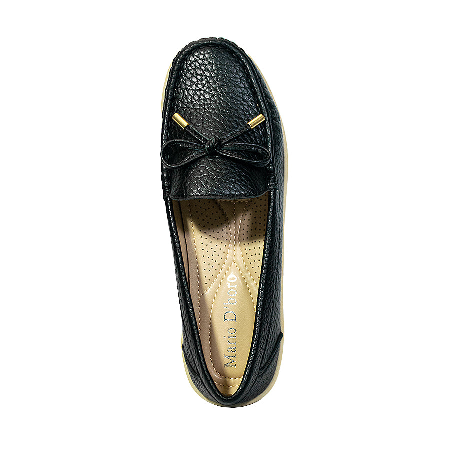 Mario D' Boro Women's Loafers LY 27810 Black/Taupe C65