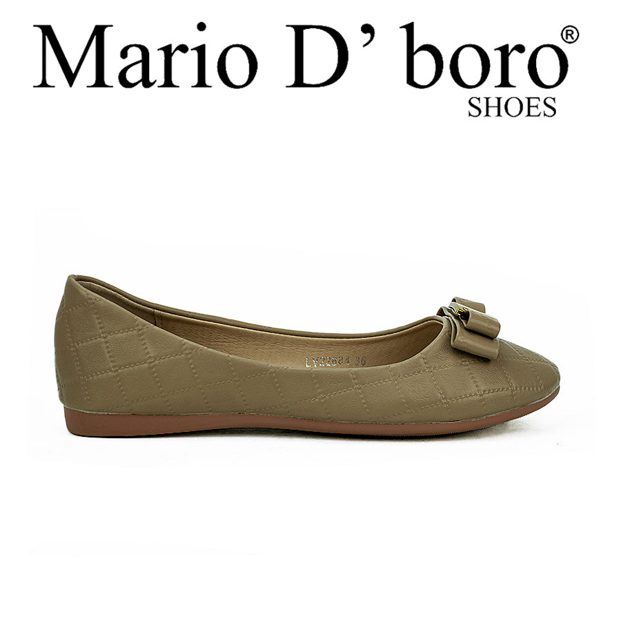 Mario D' Boro Women's Flat Shoes Lv 22684 Black/Dark Beige