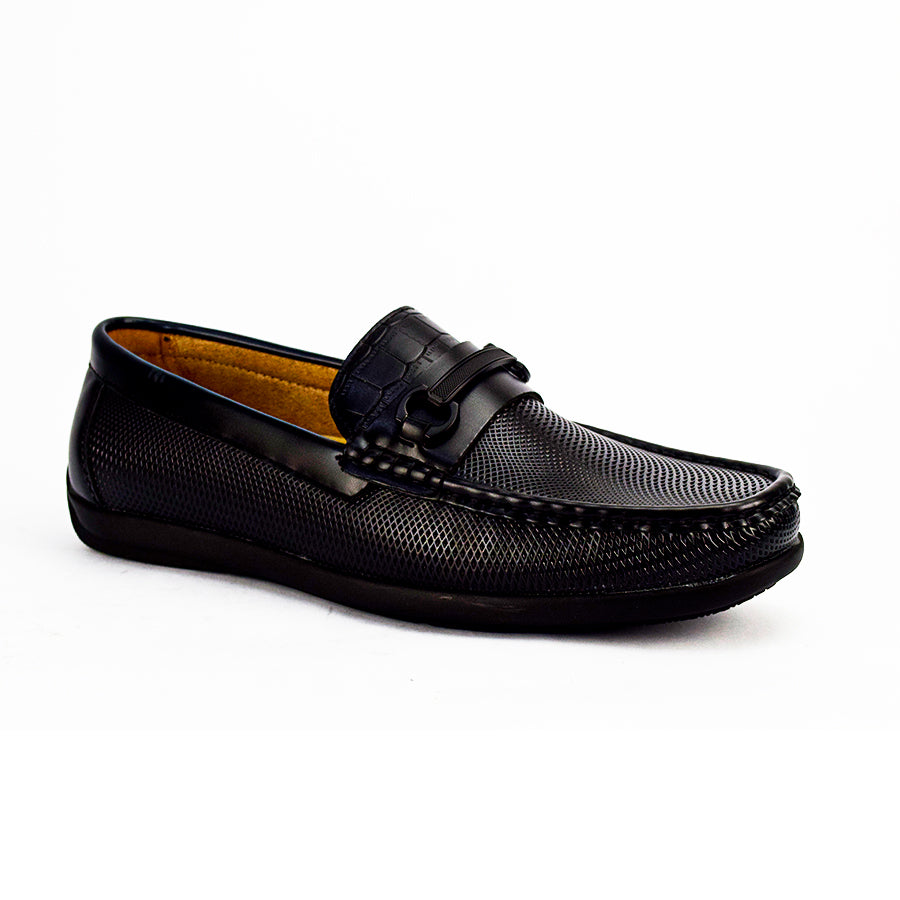 Mario D' Boro Men's Casual Loafers MX 24396 Black/Dark Brown C48