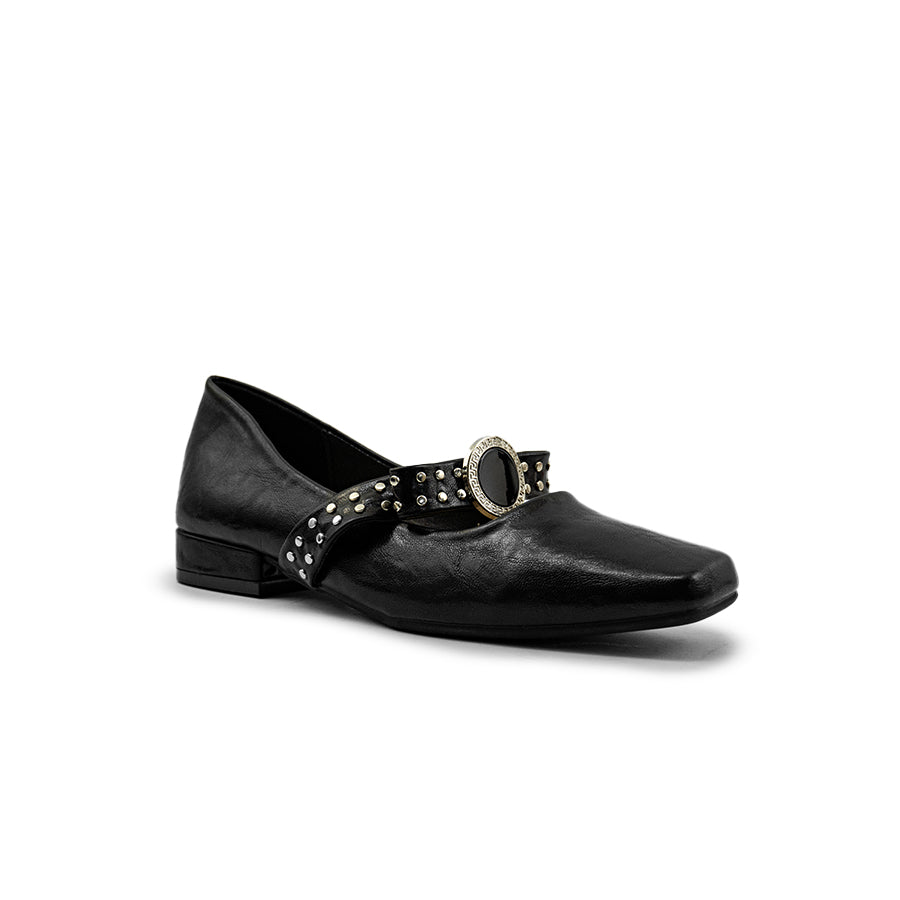 Mario D' boro Women's Ballet Flats LY 29564 - Black / Off White C86
