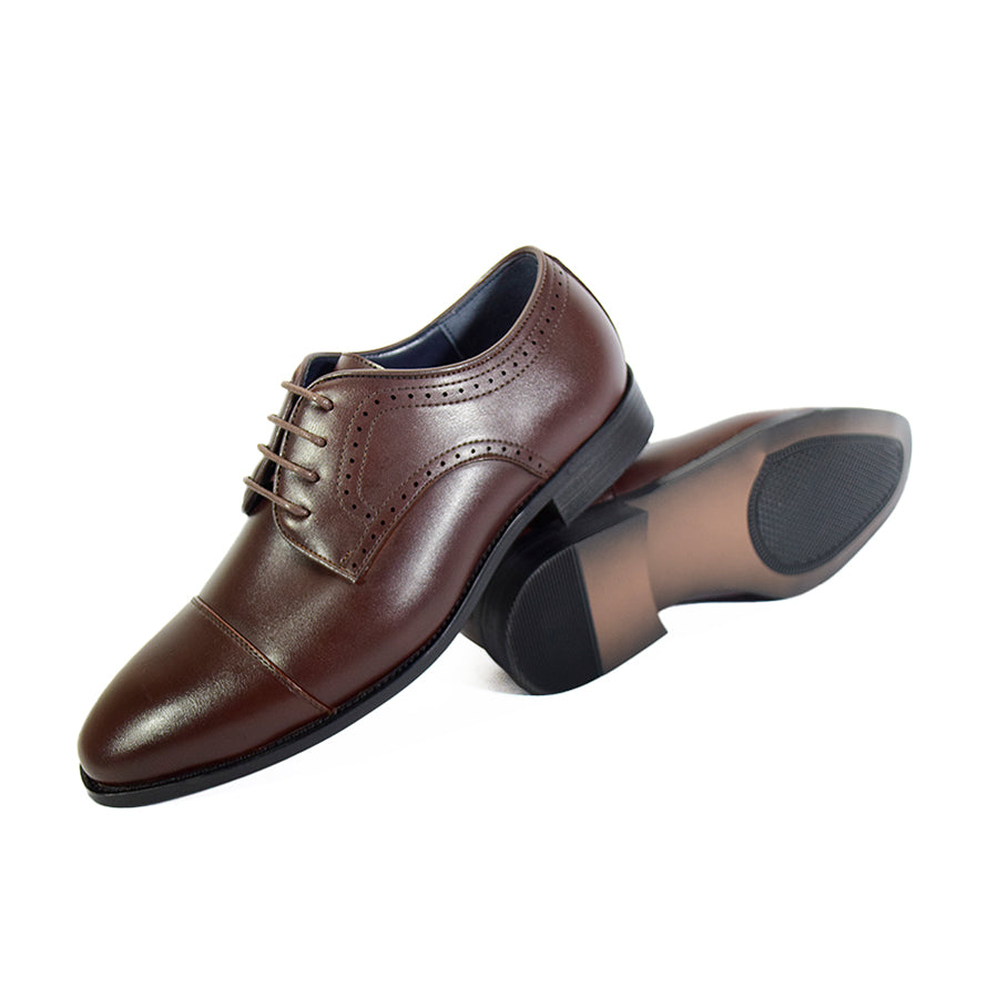Mario D' Boro Men's Formal Elite MX 24514 Black/Mahogany C53