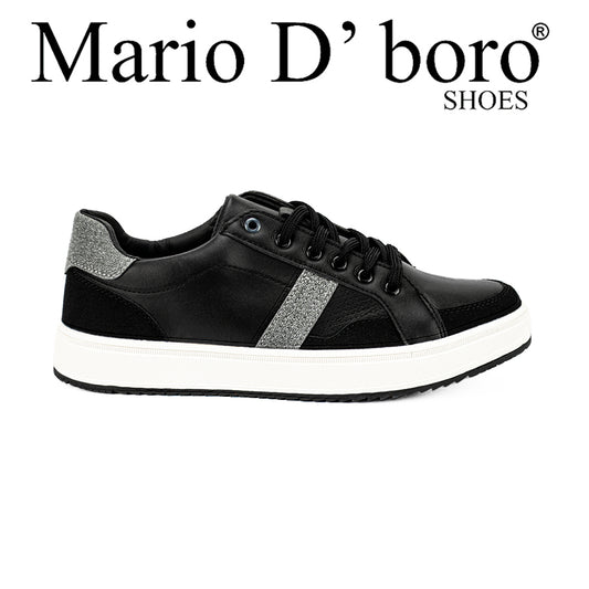 Mario D' Boro Men's Sneakers Shoes Mw 22543 Black/White