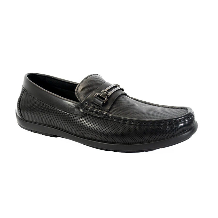 Mario D' Boro Men's Casual Loafers MX 25041 Black/Dark Brown C53