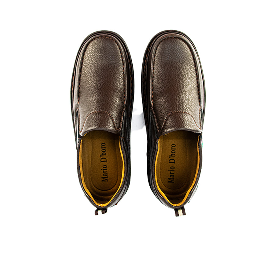Mario D' Boro Men's Formal Slip On MX 24659 Black/Dark Brown C47