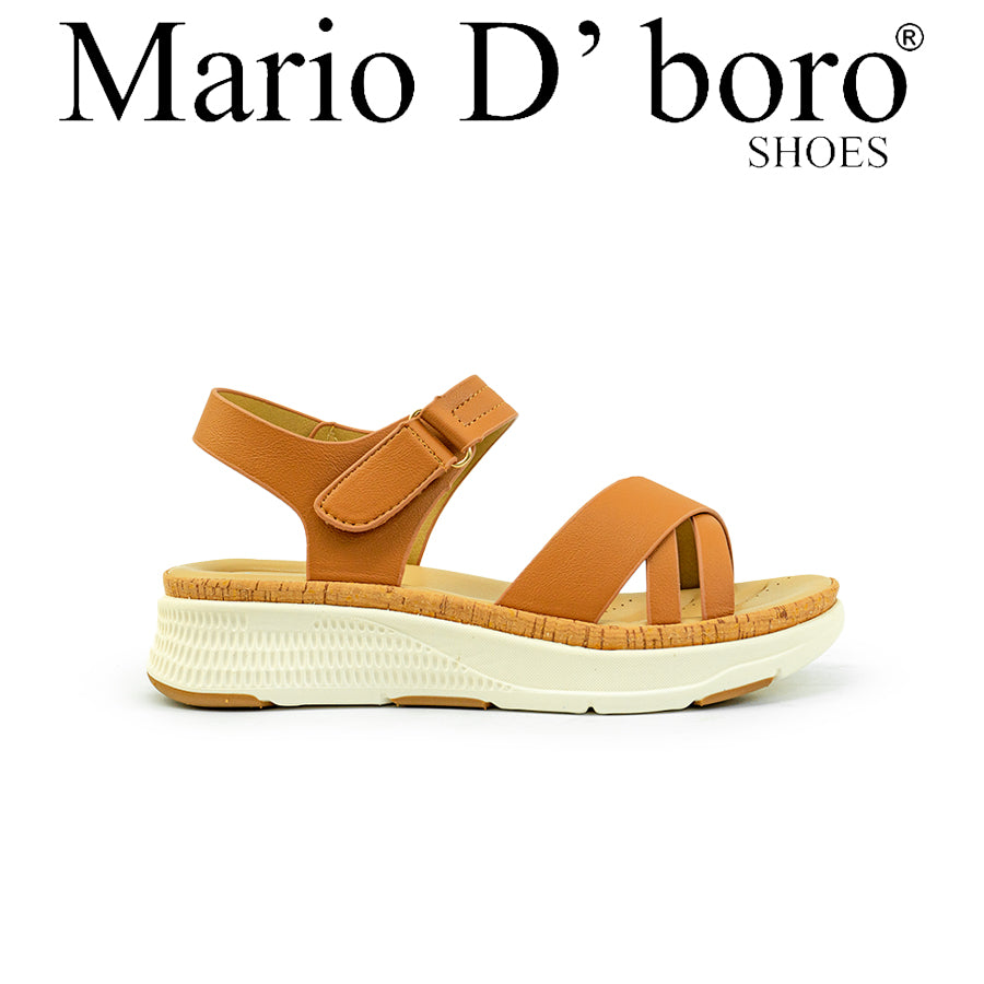 Mario D' boro Women's Flat Sandals LY 29526 - Light Beige / Tan C89