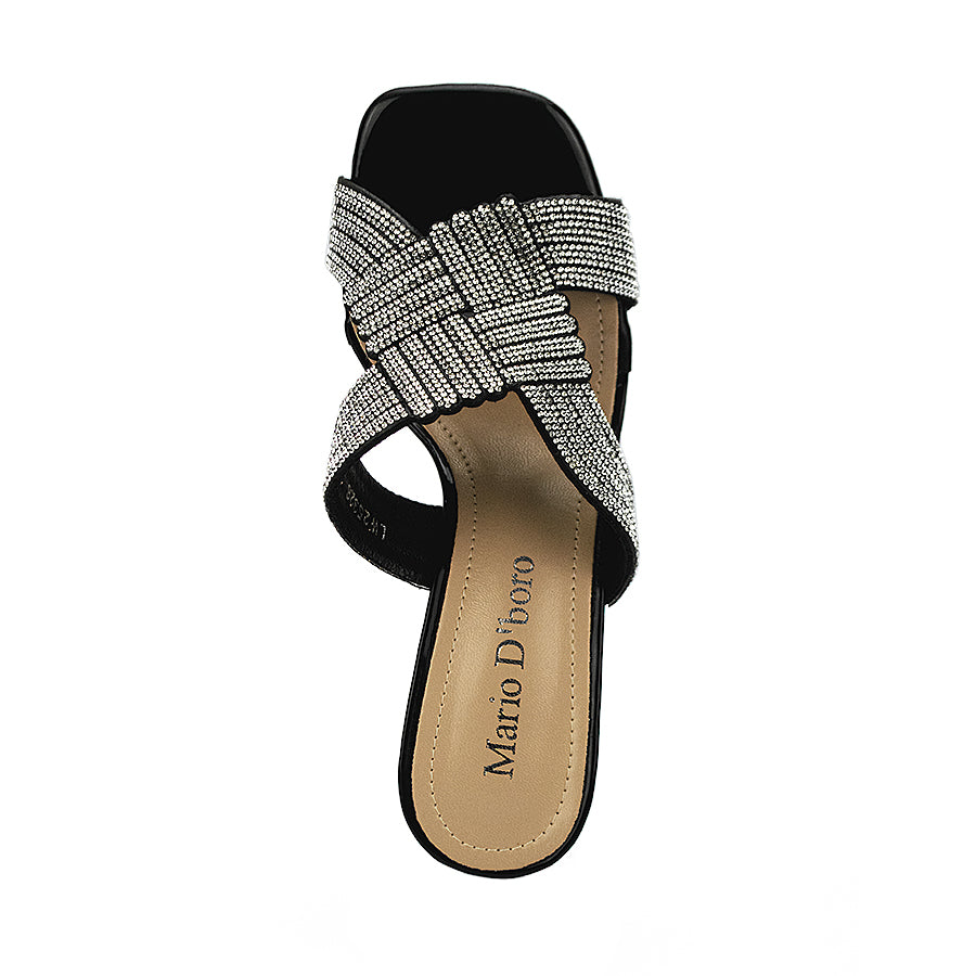 Mario D' Boro Women's Evening Sandals LW 25328 Beige/Black  C40