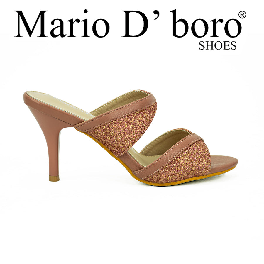 Mario D' Boro Women's Heeled Sandals Lv 22515 Black/Old Rose