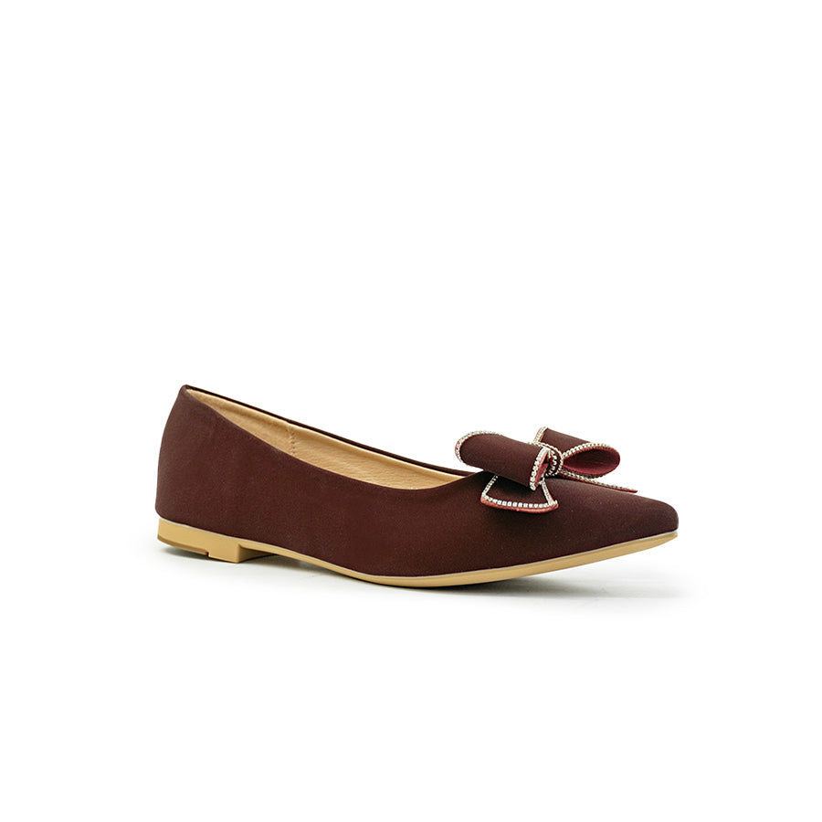 Mario D' boro Women's Ballet Flats LY 29469 - Black / Maroon C86