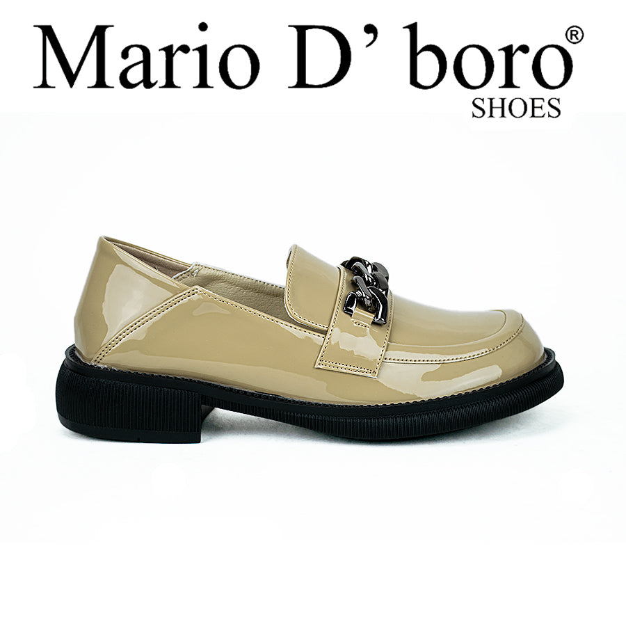 Mario D' Boro Women's Korean Flat Shoes Lv A600-19a Black/Beige