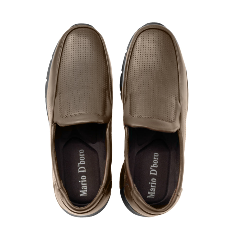 Mario D' Boro Men's Formal Slip On MY 25952 Black/Dark Brown C69